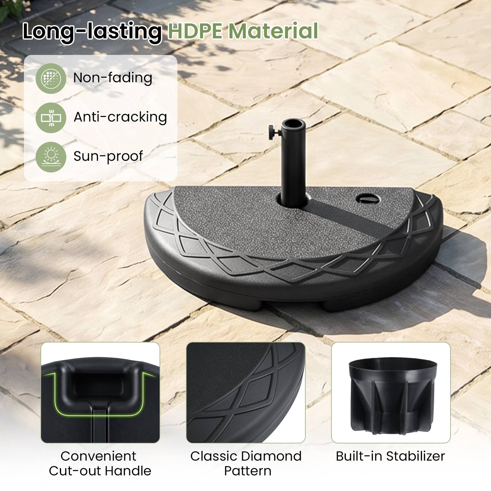 dixieline patio umbrellas Jardinico Giant Sidepost Crank Lift Umbrella JCP.401 B0DP4L19VS umbrella hole Patio Umbrella Pole Threaded Default:Salomon Evolution Ski Boots (EU 42 2/3; UK 8 1/2; Mondo 275) Sport Winter Fun