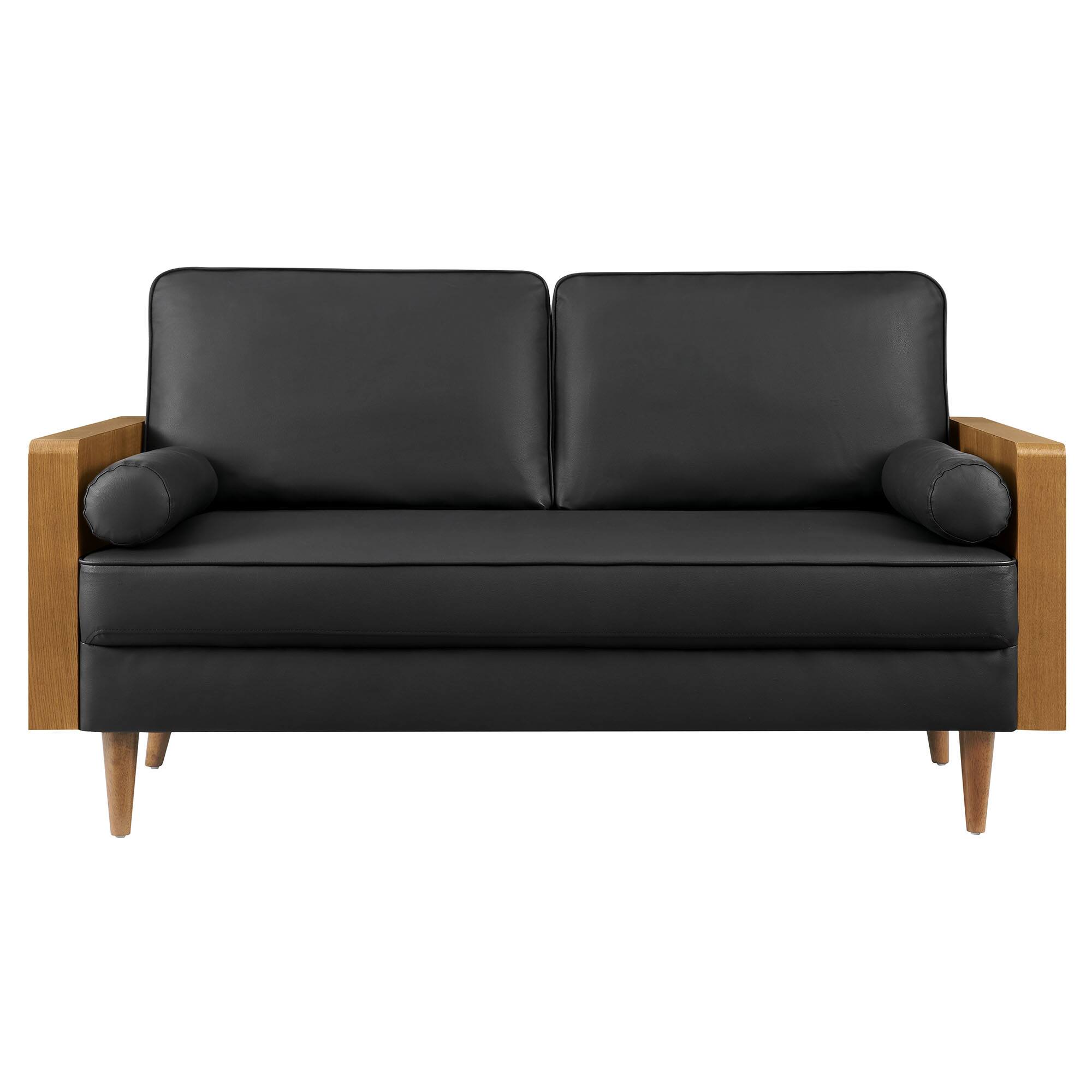 Alt View 4. Modway - Kellan Loveseat - Walnut Black.
