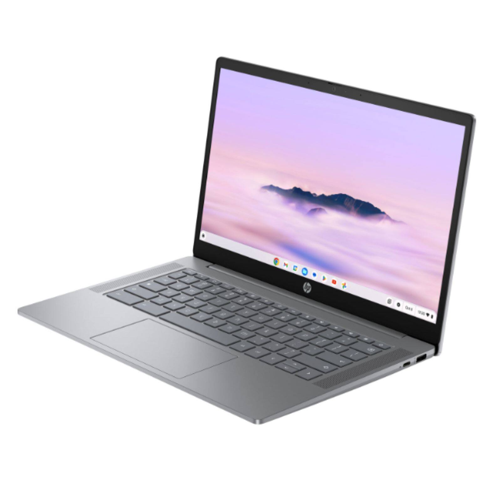 Alt View 1. HP - Chromebook 14a-nf0028ca 14" FHD IPS Intel Core i3-N305 0.8 GHz up to 3.8 GHz 8GB RAM 256GB UFS ChromeOS - Meteor Silver.