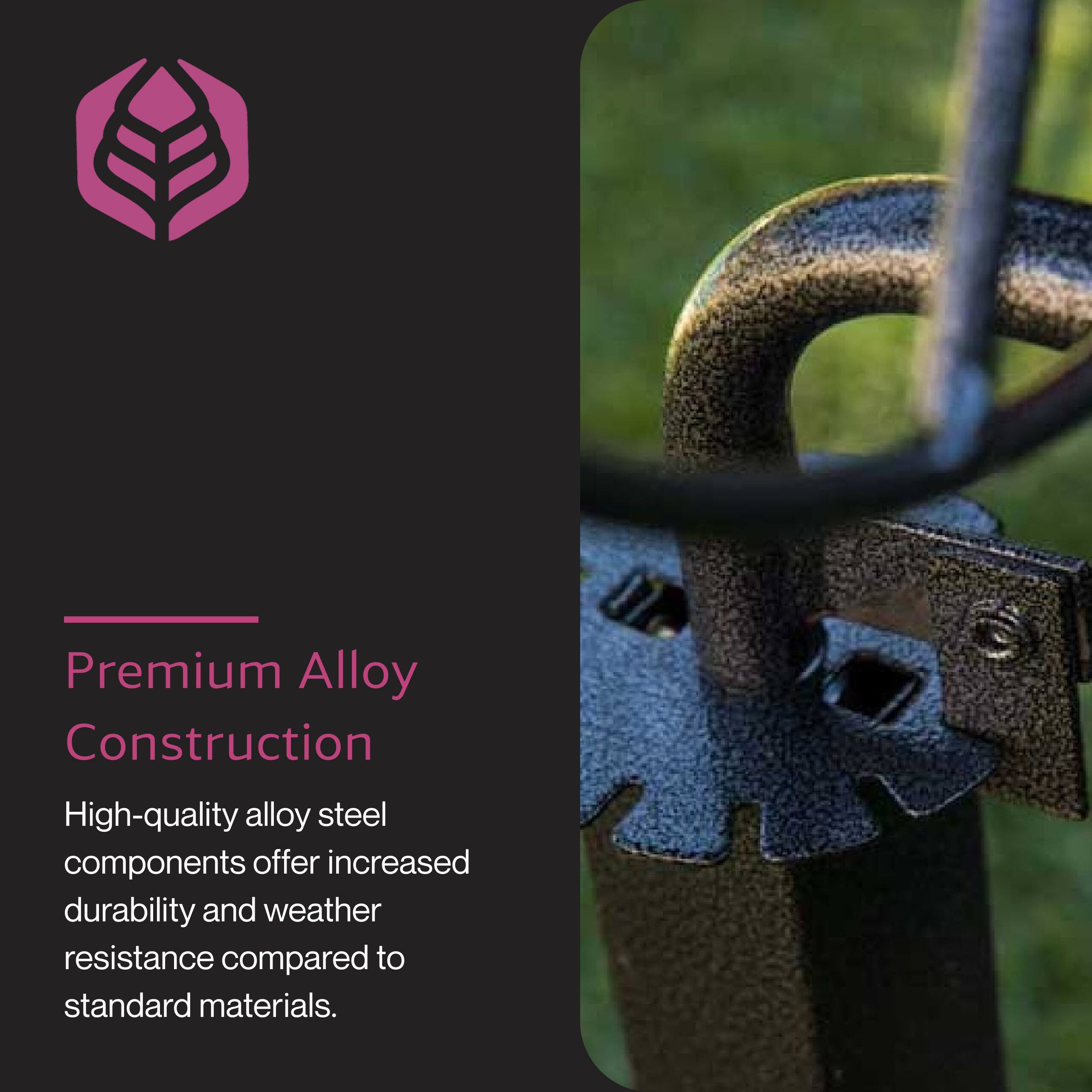 Premium Alloy Construction

High-quality alloy steel components offer increased durability and weather resistance compared to standard materials.