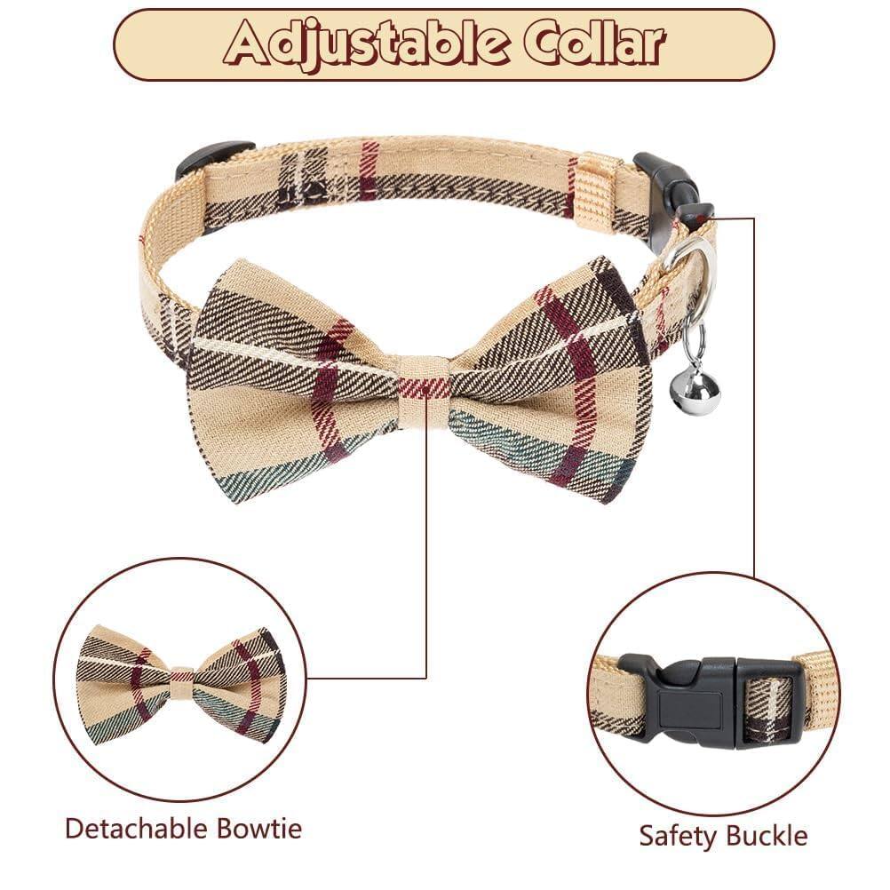 Adjustable Collar  
Detachable Bowtie  
Safety Buckle