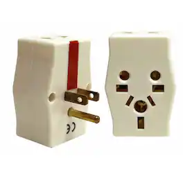 Home Collection - 2 Pack Universal Travel Adapter Plug - White
