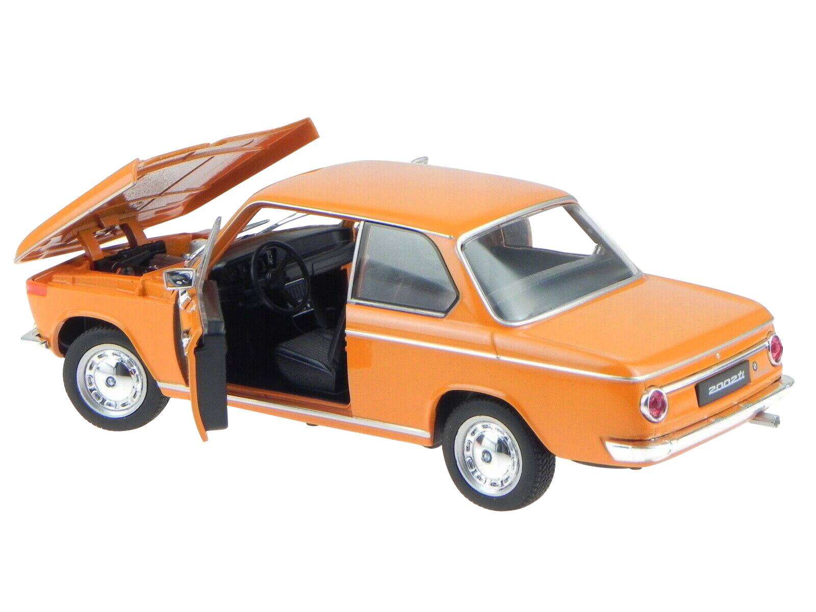 Alt View 3. Welly - BMW 2002ti Orange 1/24 Diecast Model Car by Welly.