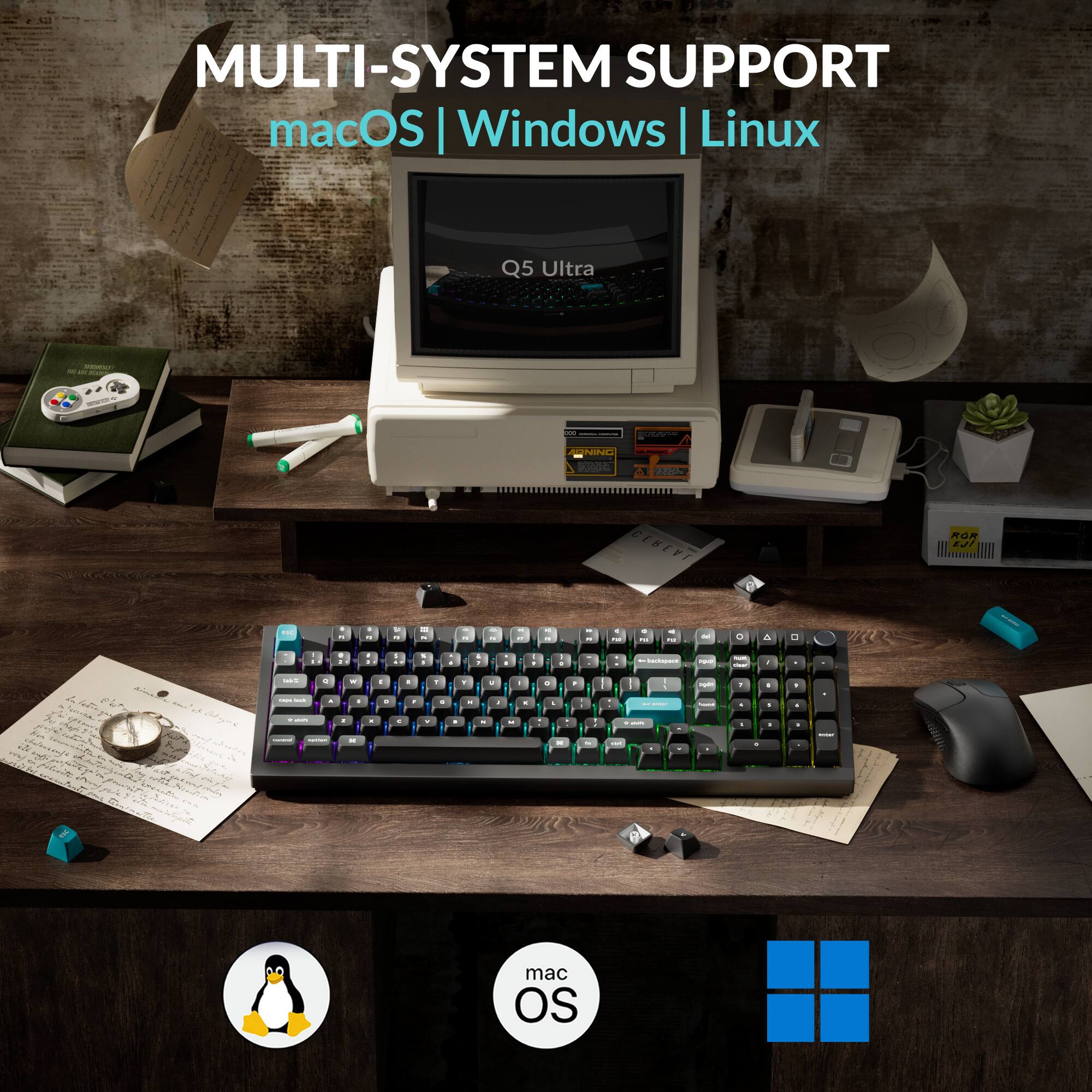 Keychron Q5 Ultra 8K Wireless Custom Mechanical Keyboard Black