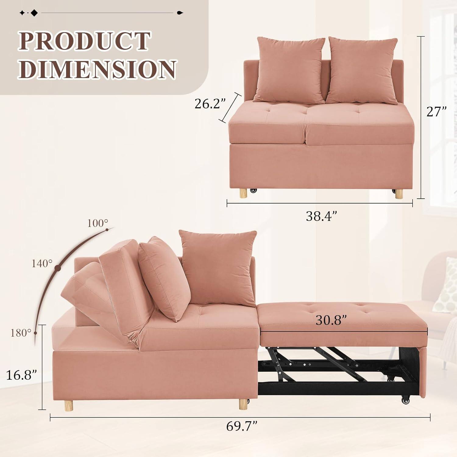 PRODUCT DIMENSION

- Width: 69.7"
- Depth: 38.4"
- Height: 27"
- Seat Height: 16.8"
- Back Height: 26.2"
- Seat Depth: 30.8"