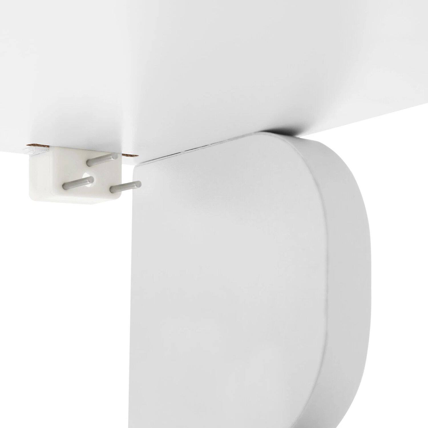 Alt View 2. Home Collection - White Floating Router Shelf | Wall Mounted TV Set-Top Box & Components Storage Rack - White.