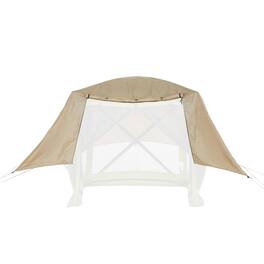 Hike Crew - Waterproof Gazebo Rain Shelter Tarp Compatible with 4-Sided Pop-Up Tent with 6ft Panels - Beige