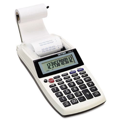 Victor - 1205-4 Print 2 Lines/Sec Palm/Desktop One-Color Printing Calculator - Black