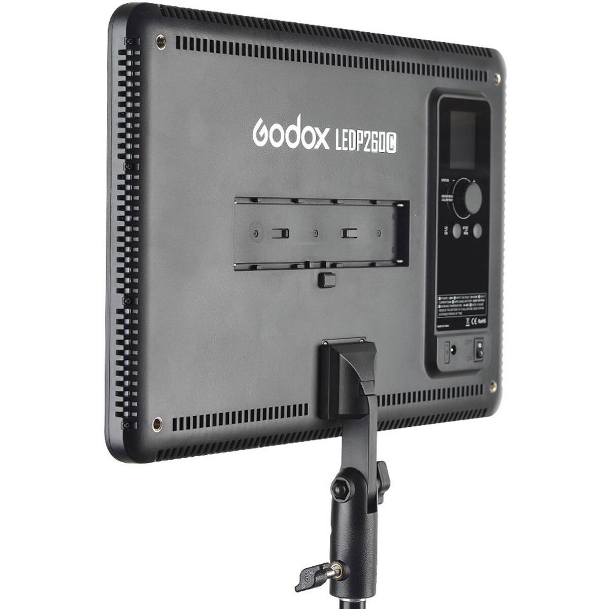 Godox LEDP 260C Portable Dimmable LED Video Light, 3300K 5600K ...