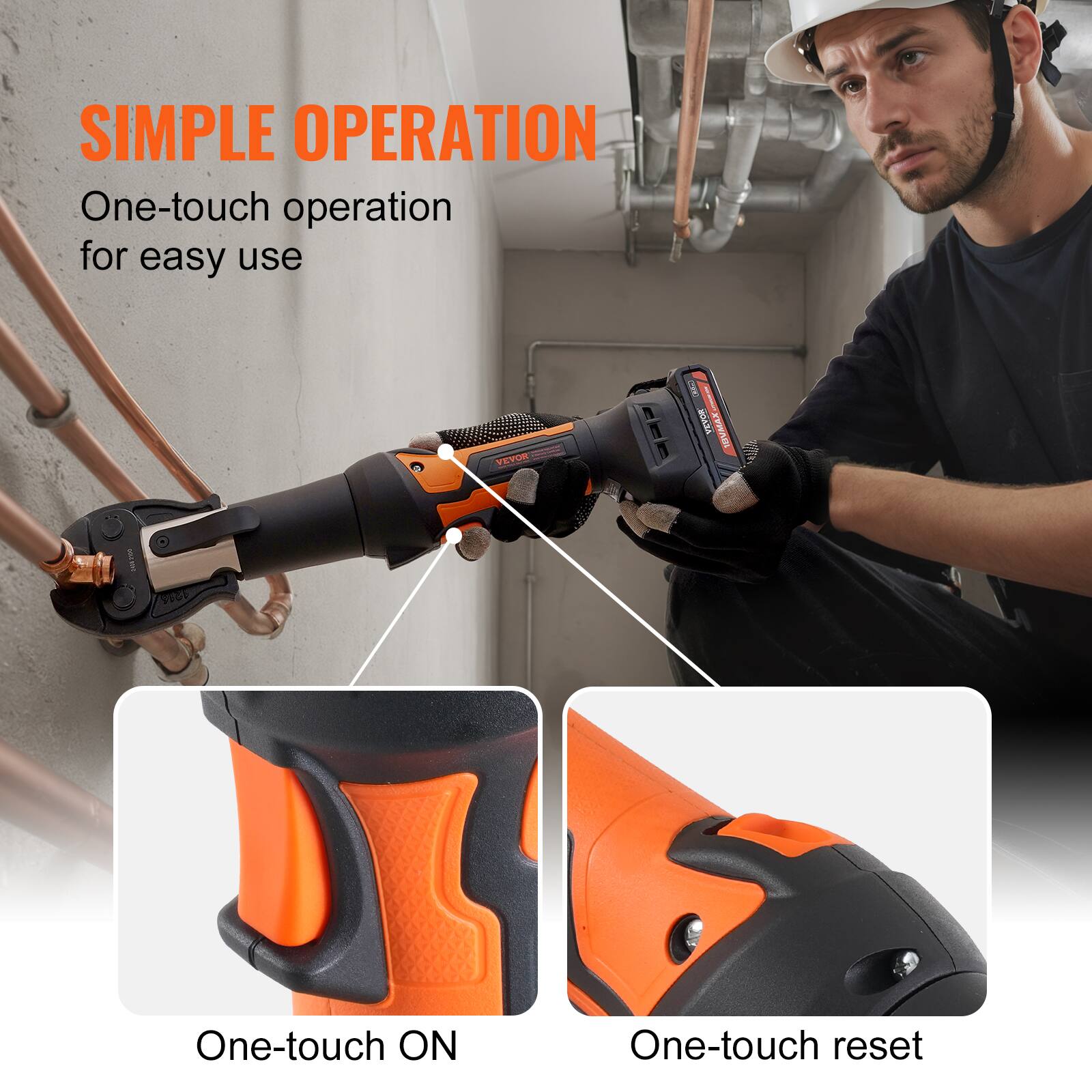 SIMPLE OPERATION  
One-touch operation for easy use

One-touch ON  
One-touch reset