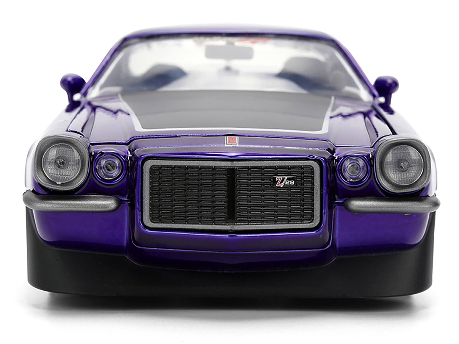 Alt View 5. Jada - 1971 Chevrolet Camaro Z/28 Purple Metallic with Black Hood "Bigtime Muscle" Series 1/24 Diecast Model Car by Jada - Multicolor.