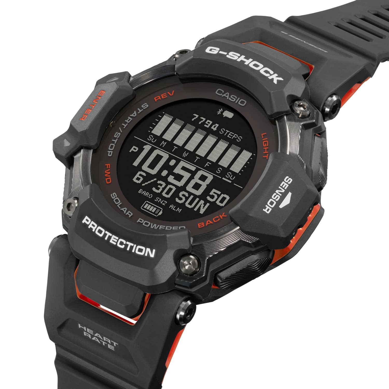 Casio – G-Shock Move 52mm Heart Rate + GPS Solar Assist Resin Strap Smartwatch – Black Sansujyuku sansujyuku.com