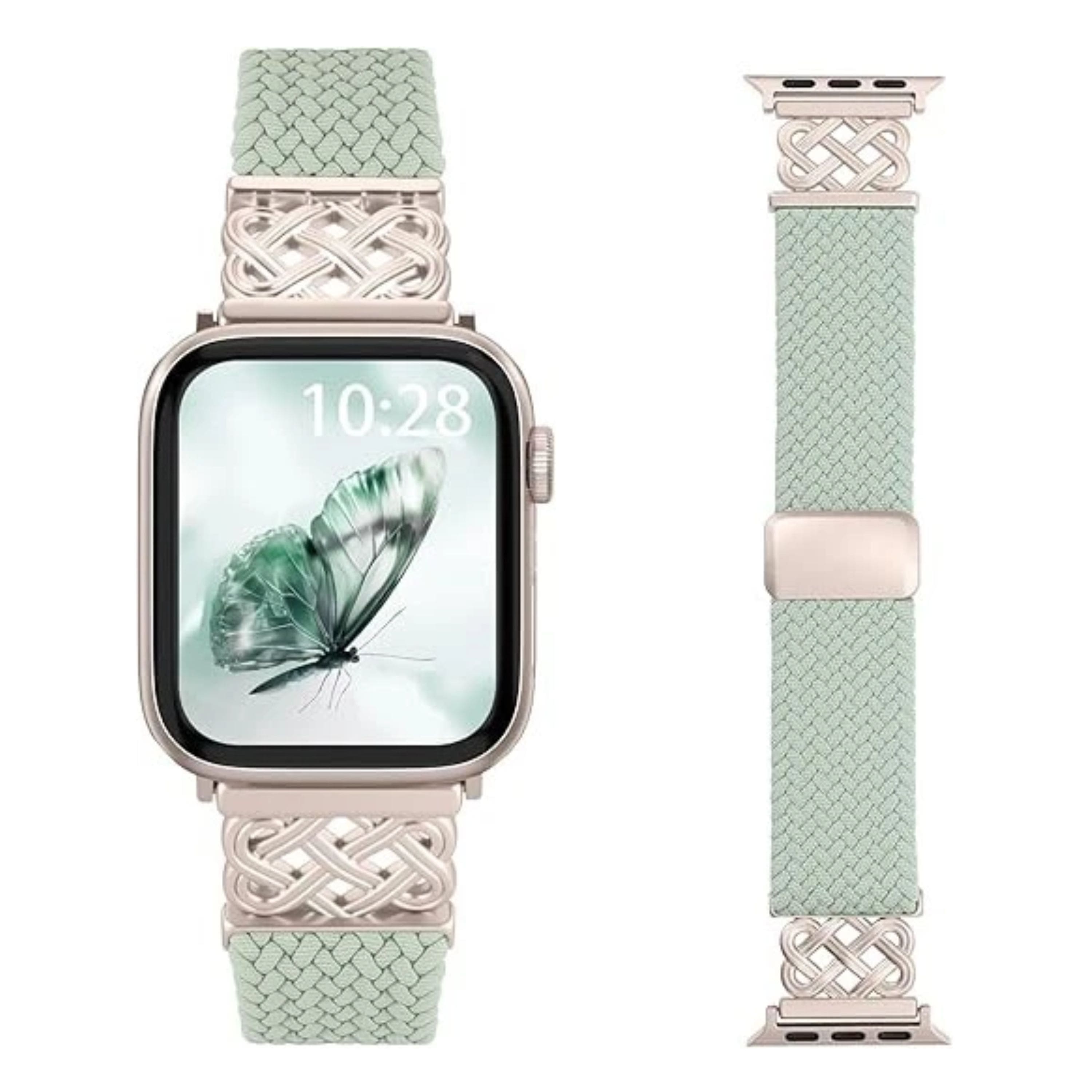 Kitcheniva - Magnetic Braided Stretchy Band For Apple Watch Series 1-11 / iWatch SE (1-3) - Green price history on PriceWatchPro