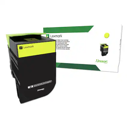 Lexmark One Yellow Toner Cartridge
Cartouche de toner jaune
Toner kassette Gelb
Cartuccia di toner giallo
Cartucho de toner amarelo
Un cartuccio de toner amarillo
Lexmark
www.lexmark.com/supplies
Unisor TONER