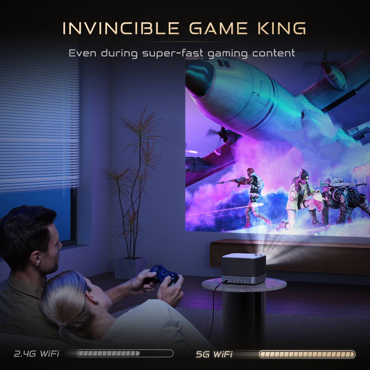 INVINCIBLE GAME KING Even during super-fast gaming content 2.4G WiFi 5G WiFi