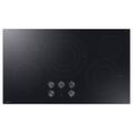Samsung - 36" Electric Cooktop with 5 Burners and ENERGY STAR Certified Cooktop with Illuminated Knobs - Black