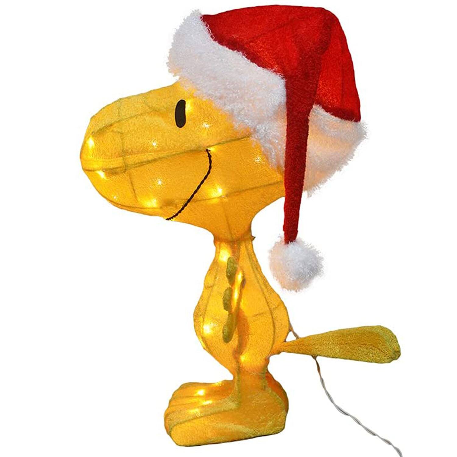 Alt View 3. ProductWorks - ProductWorks Peanuts 22" Woodstock Santa Hat Prelit Christmas Yard Decoration - Multicolor.