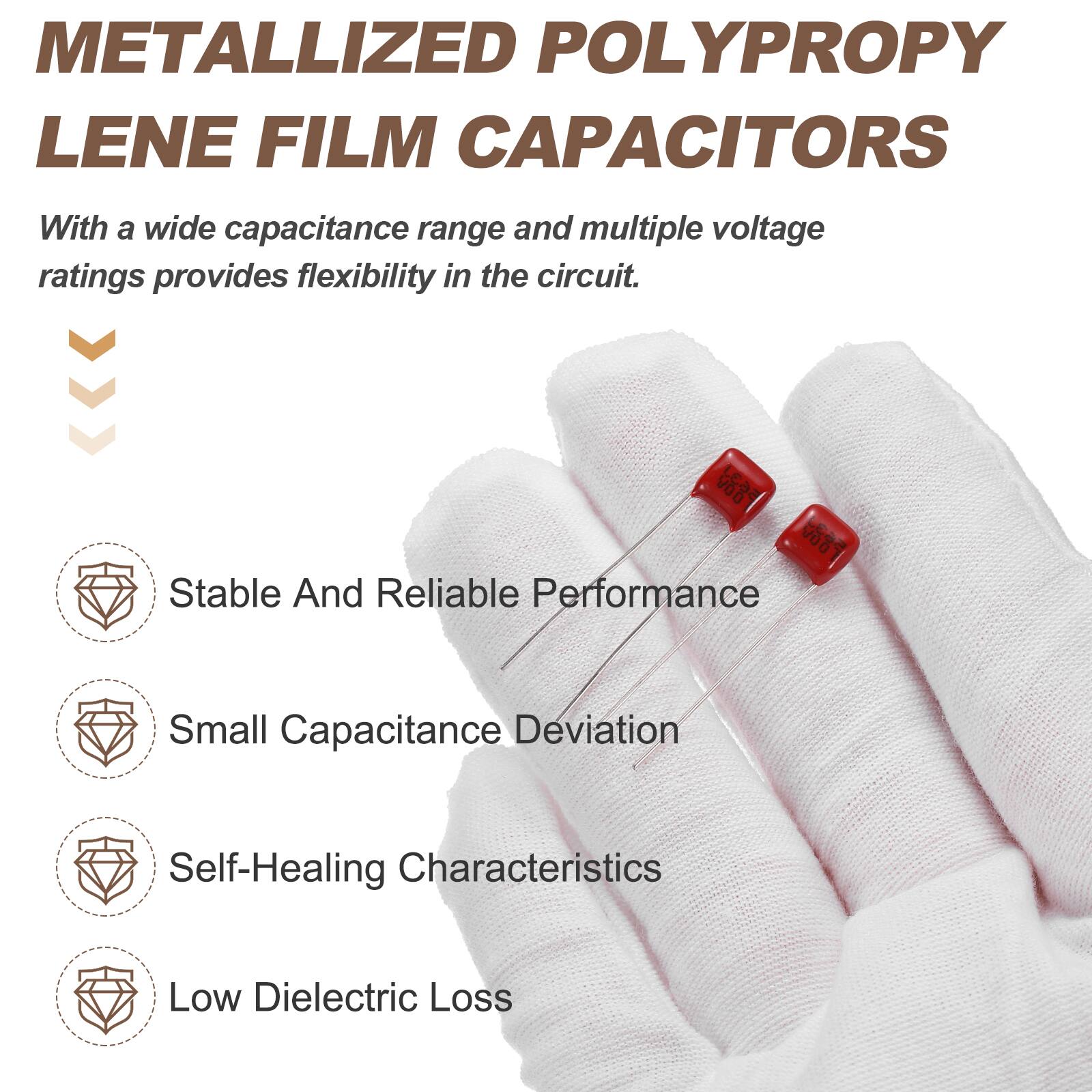 METALLIZED POLYPROPYLENE FILM CAPACITORS

With a wide capacitance range and multiple voltage ratings provides flexibility in the circuit.

- Stable And Reliable Performance
- Small Capacitance Deviation
- Self-Healing Characteristics
- Low Dielectric Loss