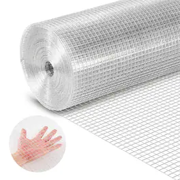 VEVOR - Hardware Cloth, 1/2 inch 60 inch x 100 ft 19 Gauge Chicken Wire Fence, Hot-Dip Galvanized After Welding Metal Wire Mesh - Silver