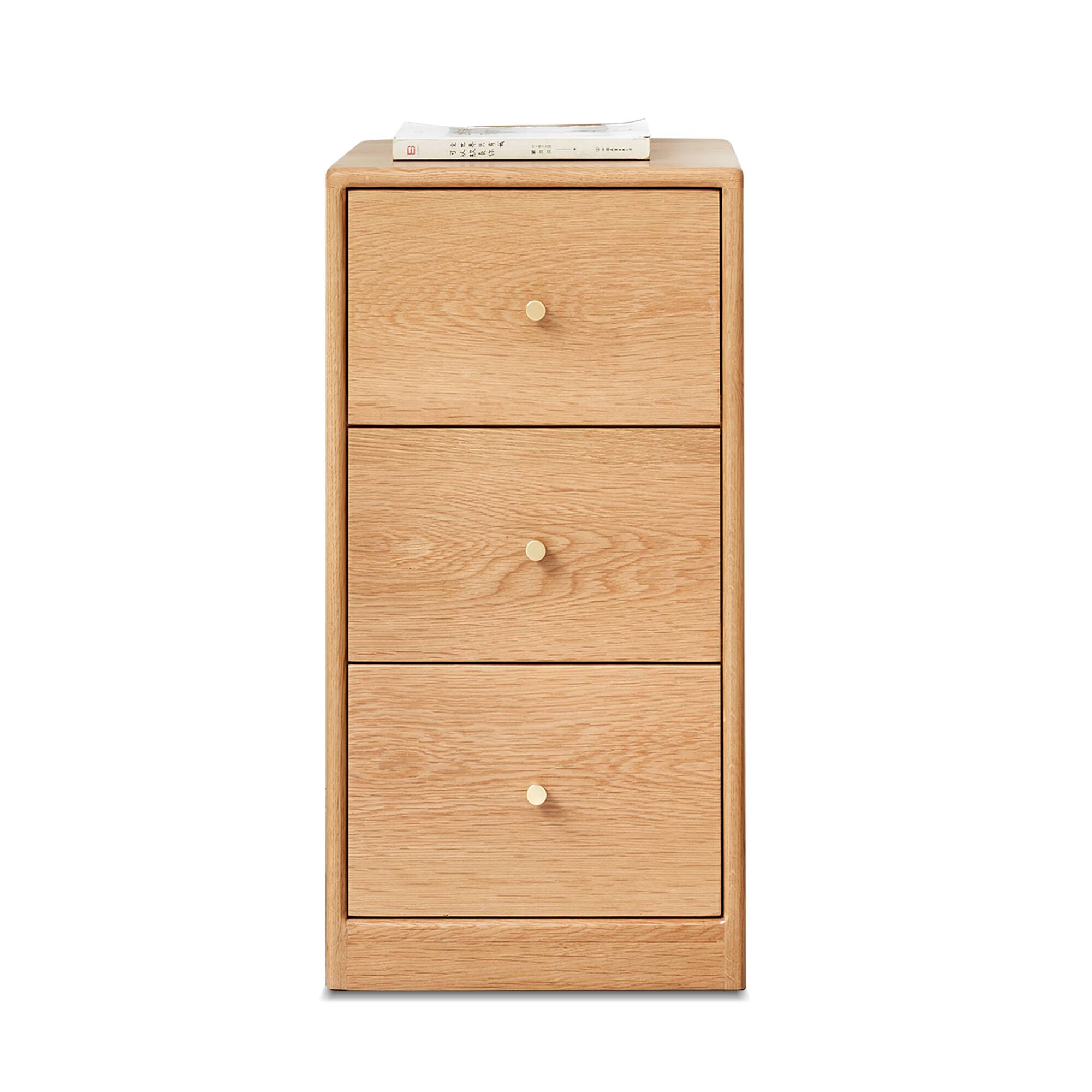 Front. APRILSOUL - Premium Solid Oak Wood Dresser with Multiple Sizes Modern Minimalist Design and Sturdy Slides - Oak.