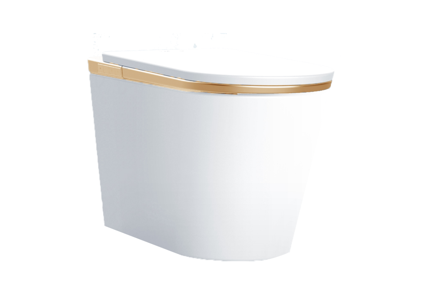 Front. Boyel Living - Gold Pro Version Smart Toilet Multi Mode Cleaning Heated Seat Auto Lid Sensor Flush Premium Full Function Design - GOLD.