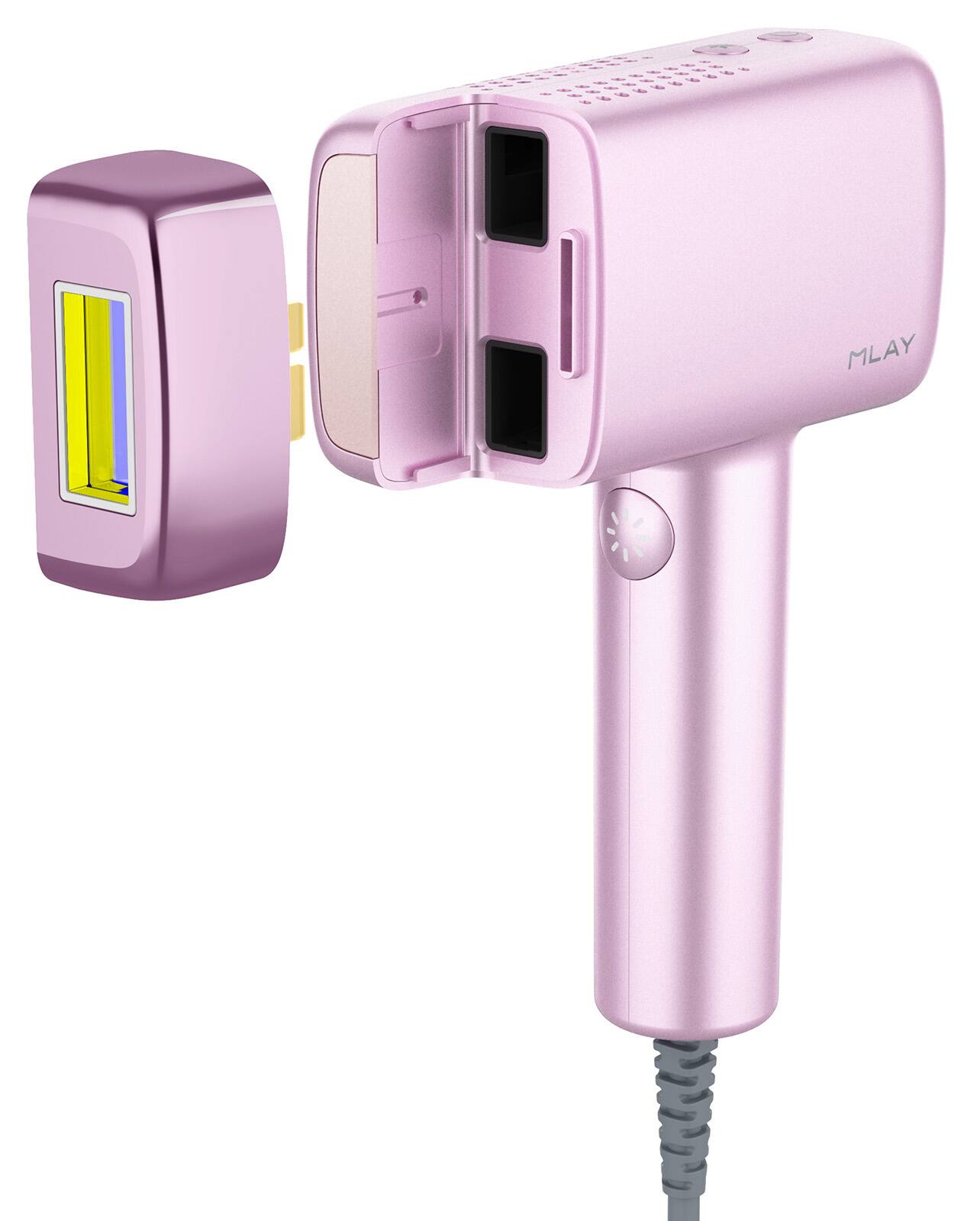 Left. MLAY - T14 IPL Laser Hair Removal for Women/Men, 17J Energy, Ice-Cooling 37°F Painless Tech, Long-Lasting from Home-Classic - Purple.