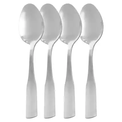 Front. Gibson - Gibson Home Classic Profile Tea Spoon 4 Piece Set - Silver.