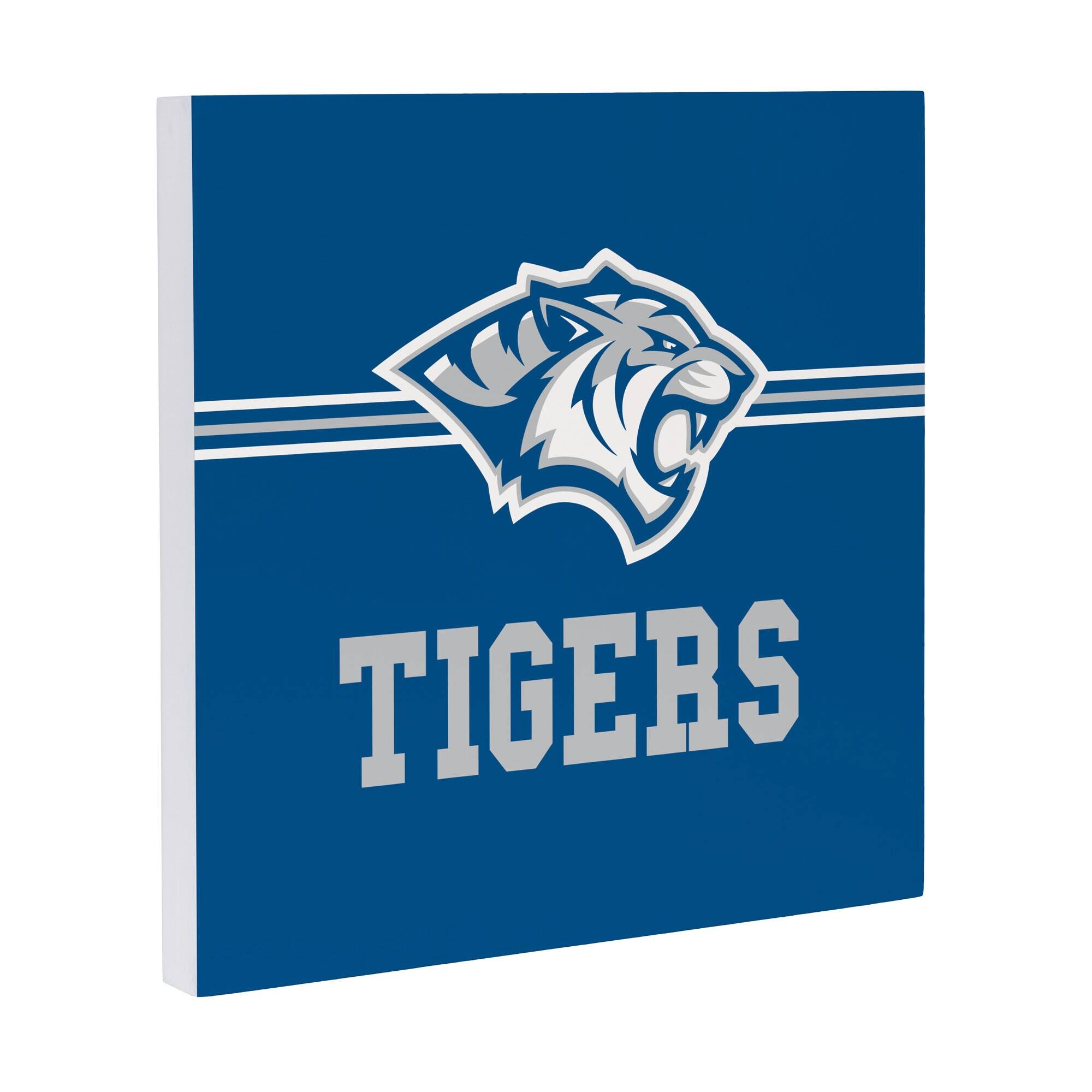 Alt View 1. Evergreen Enterprises - Dakota Wesleyan Univeristy Tigers 12" x 12" Wood Wall Sign - Multicolor.
