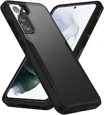 Front. Entronix - Entronix Case Compatible with Galaxy A15 - Soft-Touch Dual-Layer Sleek Cover - Black.