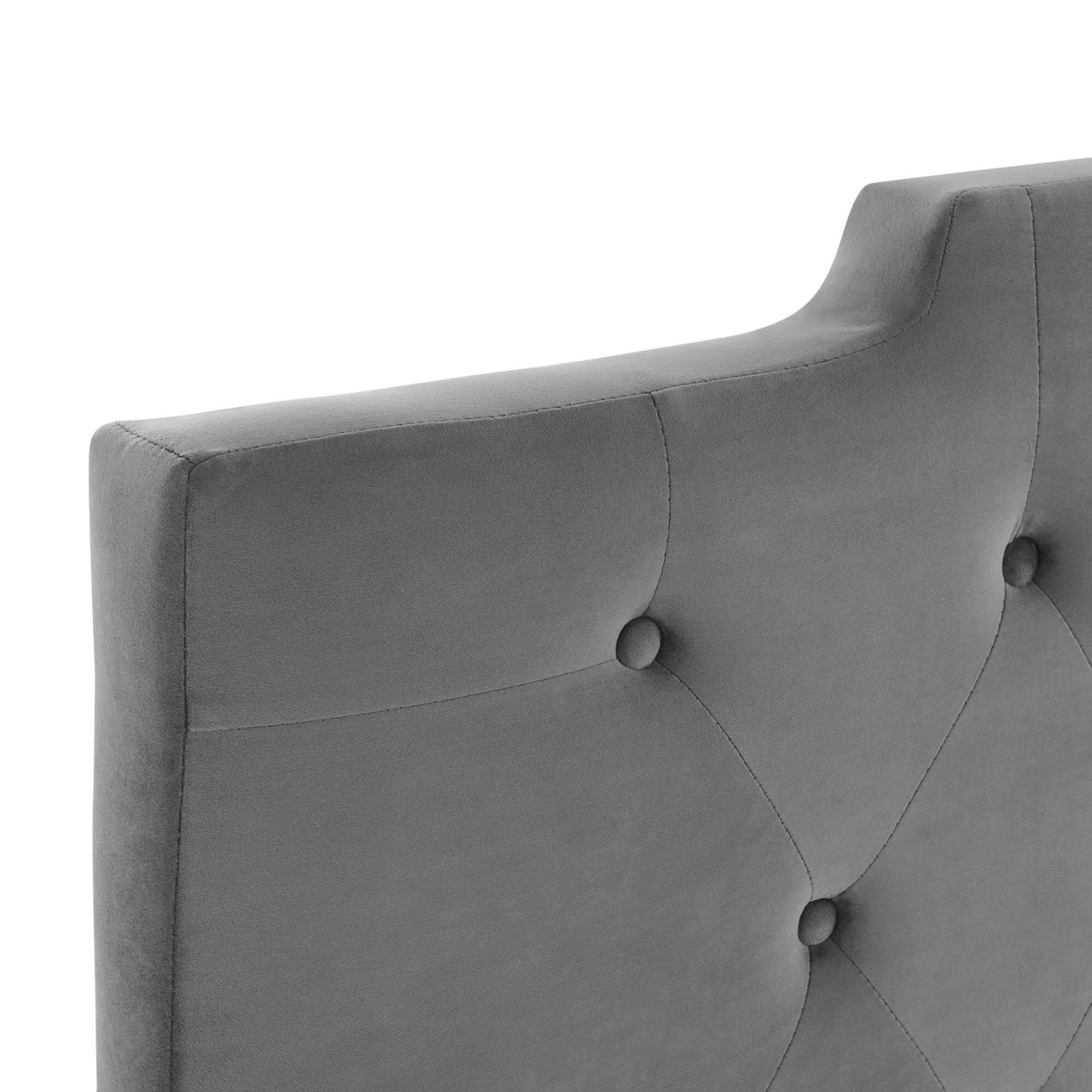 Alt View 1. Modway - Juliet Tufted Performance Velvet Full/Queen Headboard by Modway - Charcoal.