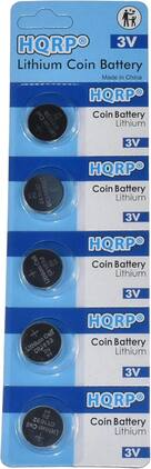 HQRP - 5-Pack 3 V Lithium Key Fob Batteries for Toyota Camry 2007 2009 2010 2011