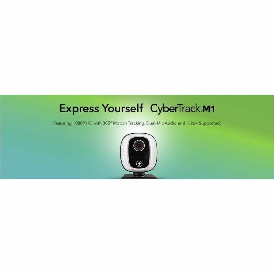 Express Yourself CyberTrack.M1  
Featuring 1080P HD with 305° Motion Tracking, Dual-Mic Audio and H.264 Supported.