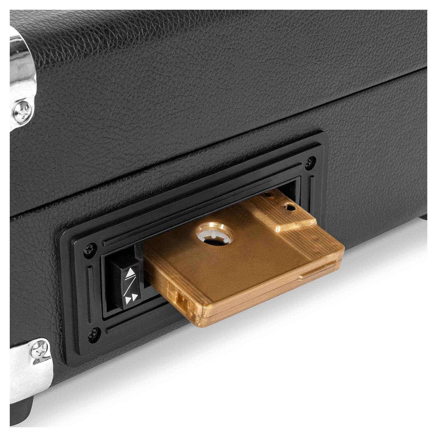 Alt View 17. Victrola - Journey+ Cassette Bluetooth Suitcase Record Player - Black.