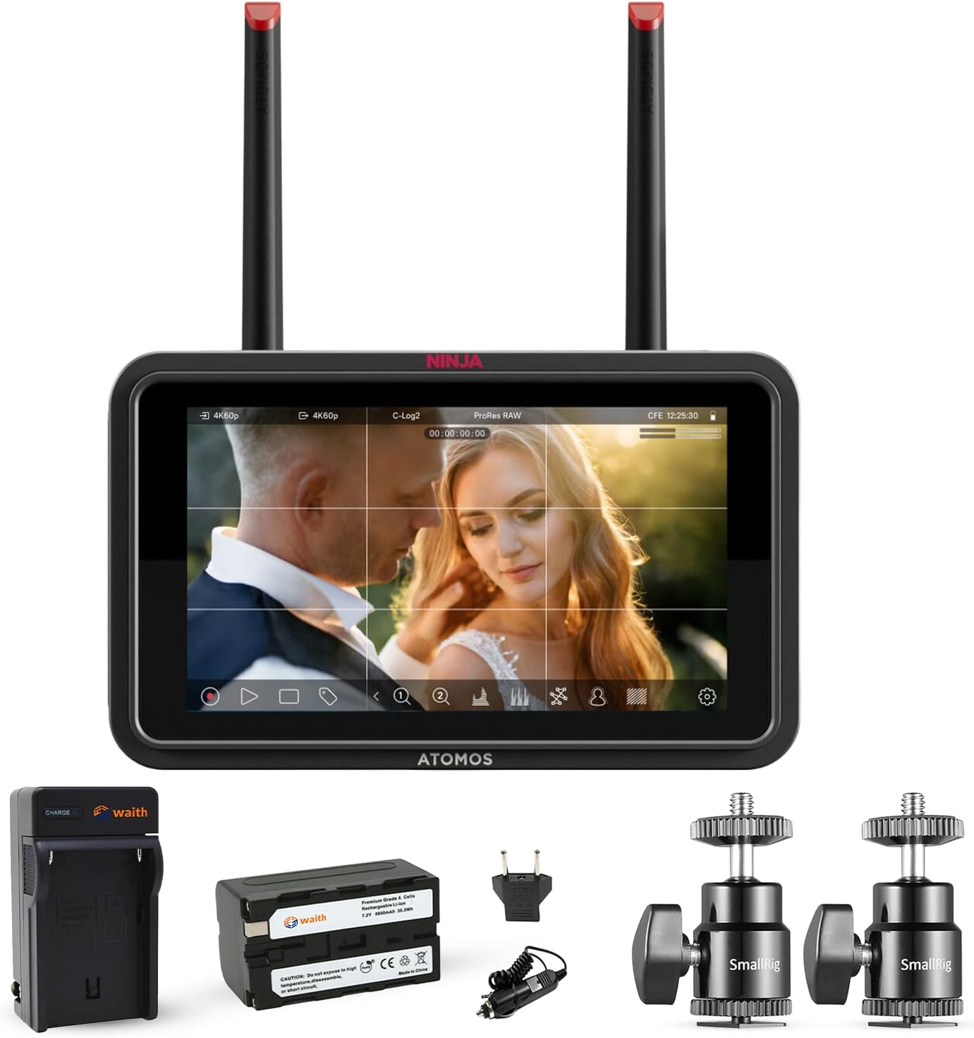 NINJA 4K60p C-Log2 Profiles  
RAIN DO  
00:00:00 a0 00 DO CFE 12.25.30  
ATOMOS  
waith walth  
SmallRig  
SmallRig