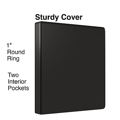 Sturdy Cover

1" Round Ring

Two Interior Pockets