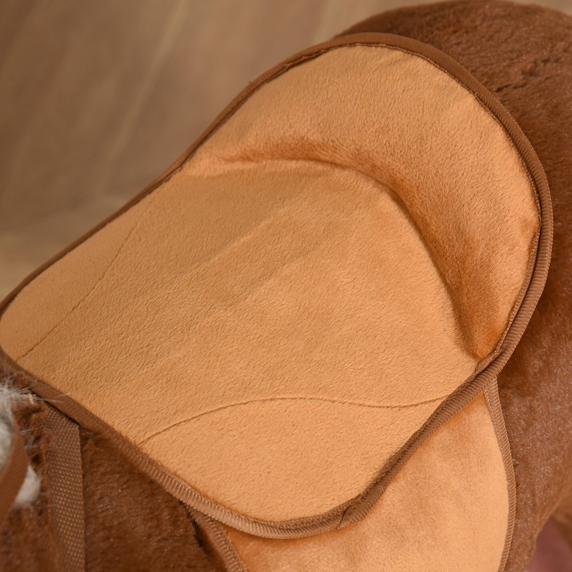 Alt View 5. Qaba - Kids Ride-on Walking Horse with Easy Rolling Wheels, Soft Huggable Body, & a Large Size for Kids 5-16 Years.