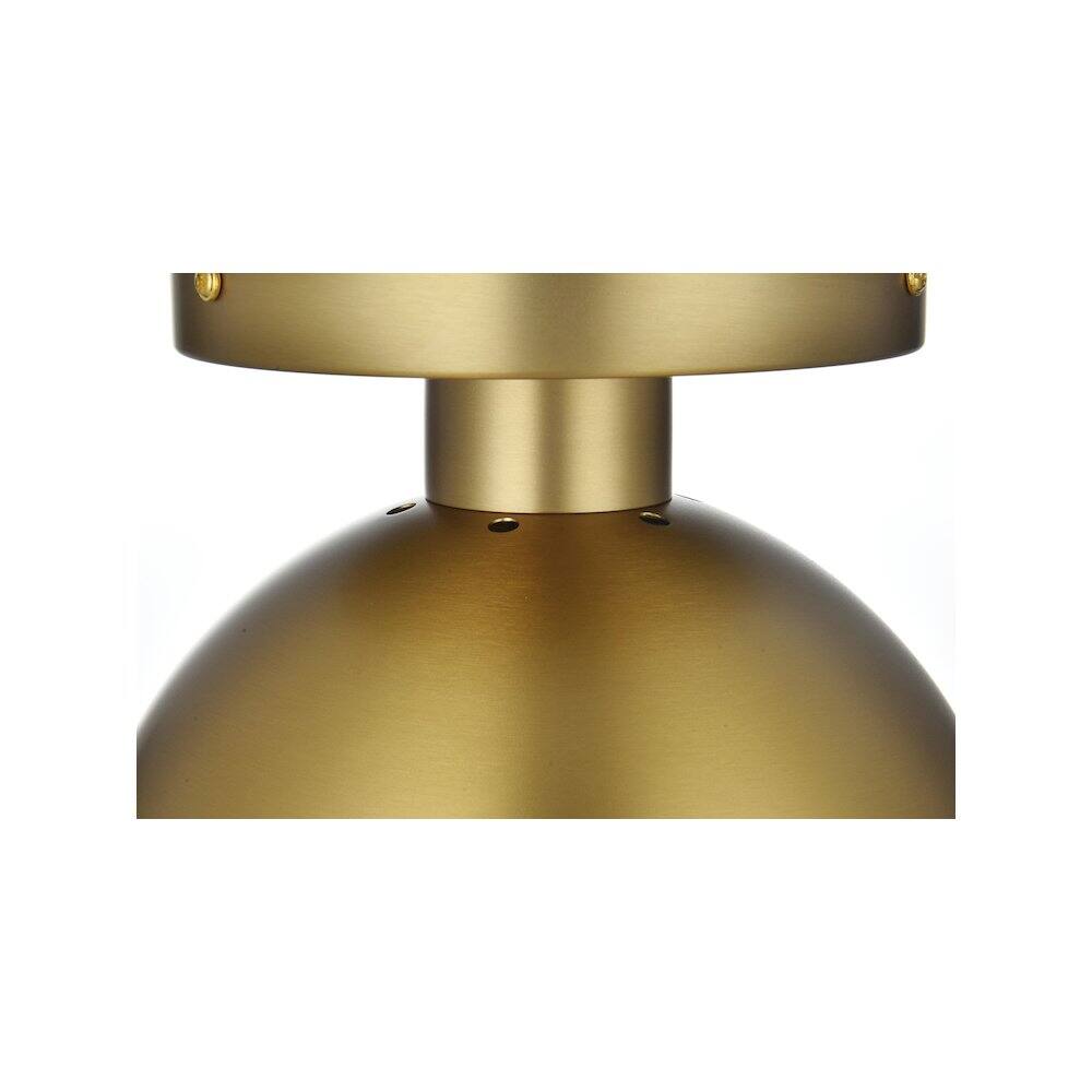 Alt View 2. Living District - Eclipse 8 Inch Flush Mount Ceiling Light Clear Shade in Chrome - Satin Gold And Clear.