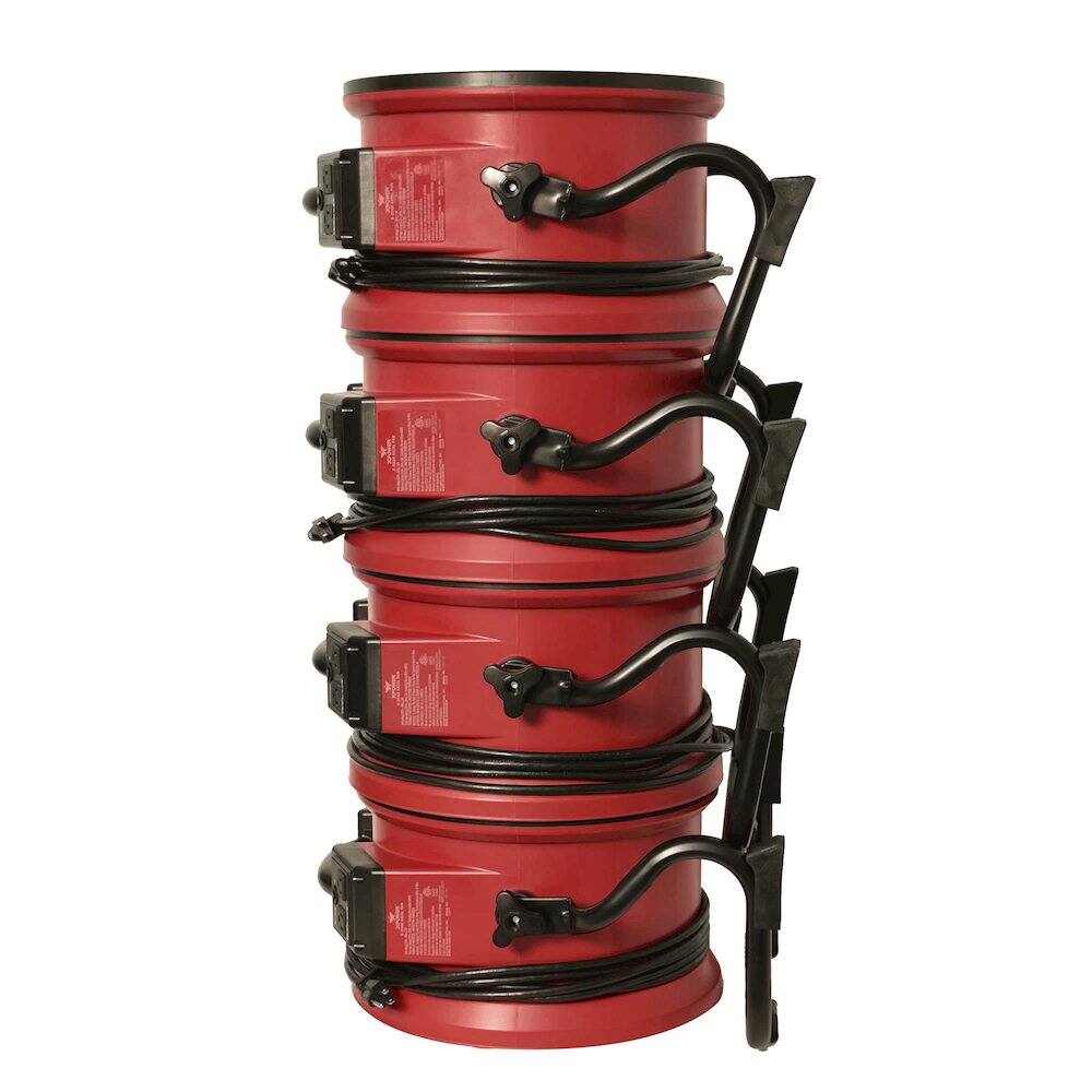 Front. XPOWER - X-39AR 1/4 HP 2100 CFM Sealed Motor Ventilation Axial Air Mover Blower Fan - Red - Red.