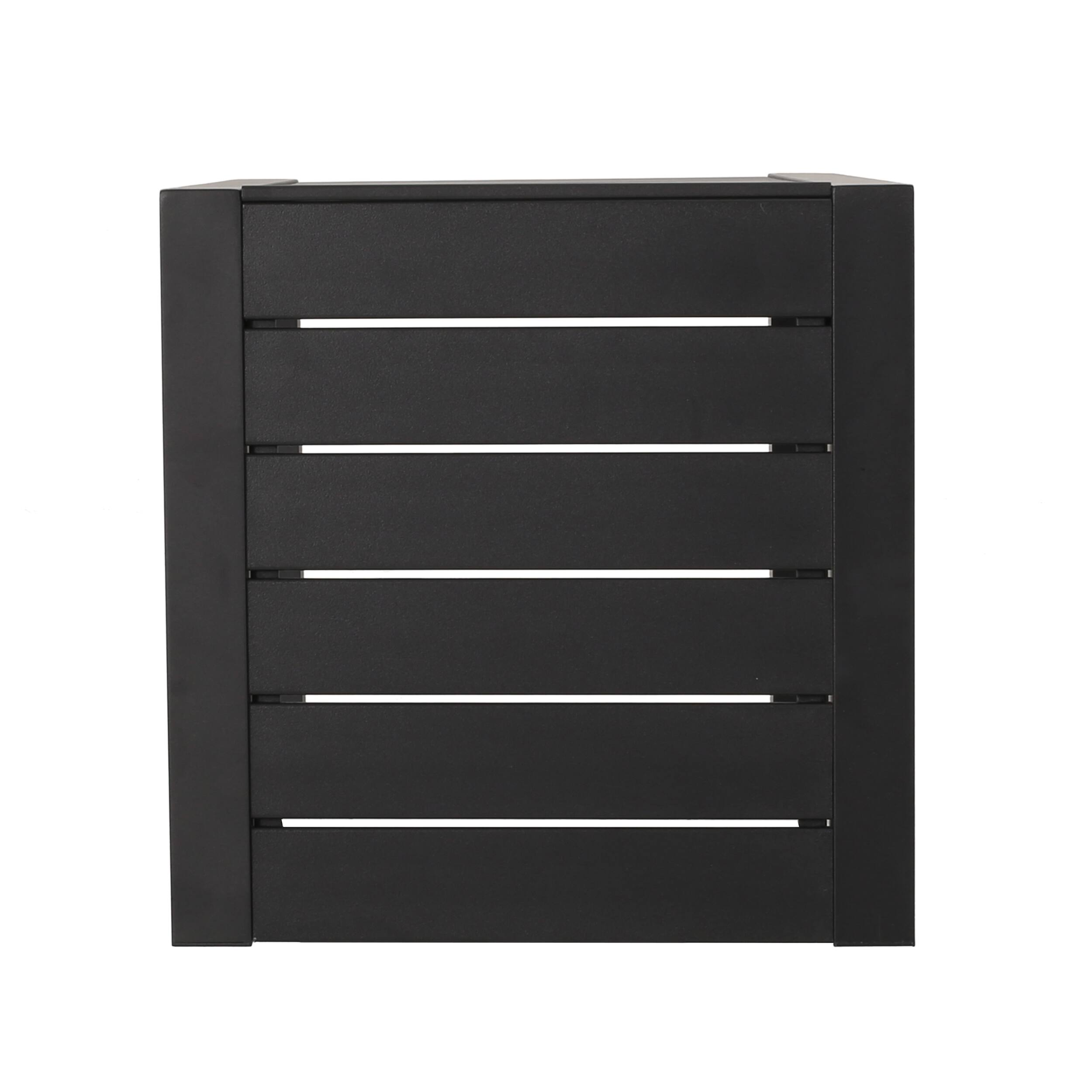 Alt View 5. Mondawe - C-Shaped Aluminum Outdoor Side Table - Black.