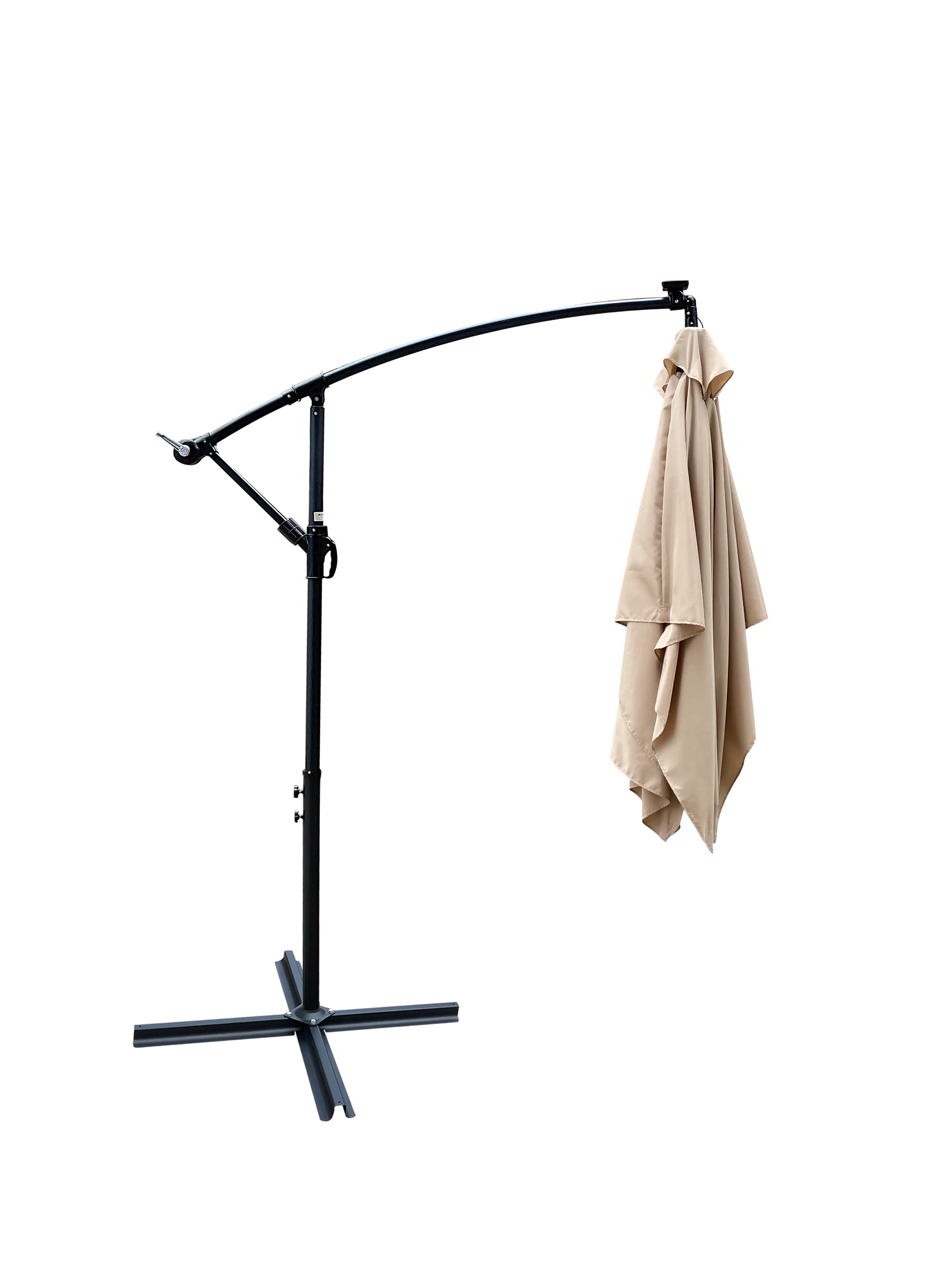 Alt View 2. Loheer - Loheer Rectangular Patio Umbrella Solar Lighted Outdoor Sun Shade with Crank Lift and Cross Base for Deck.