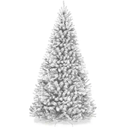 Front. Best Choice Products - Best Choice Products Artificial Christmas Tree, 6ft Premium Unlit Spruce Design, Dense Branches White Spruce - White Spruce.