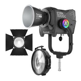 Storm 1000c Point Source Black Fixture with Aputure CF12 Fresnel Bundle