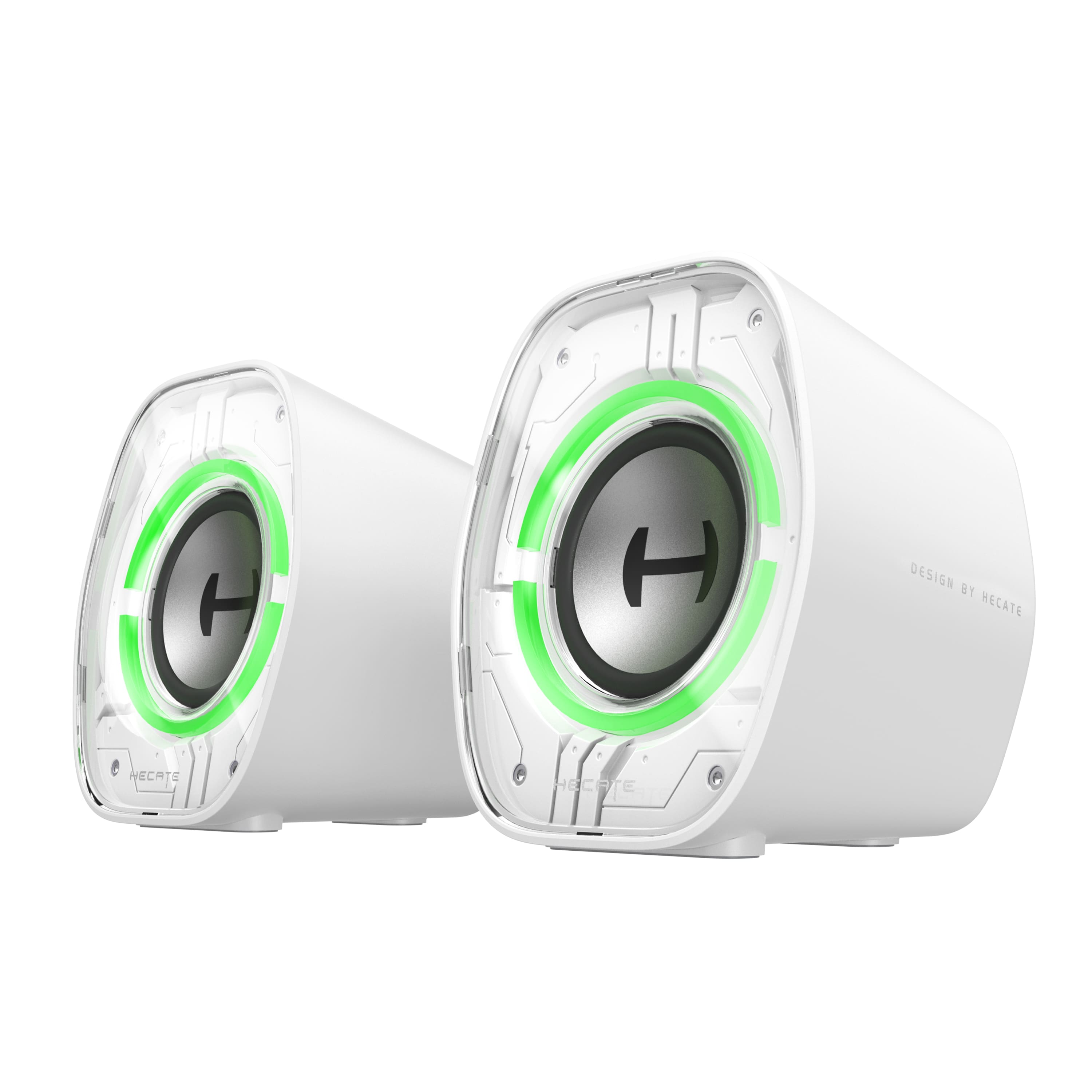 Edifier - G1000 II 2.0 Bluetooth Gaming Speakers with RGB Lighting (2-Piece) - White - Front_Zoom