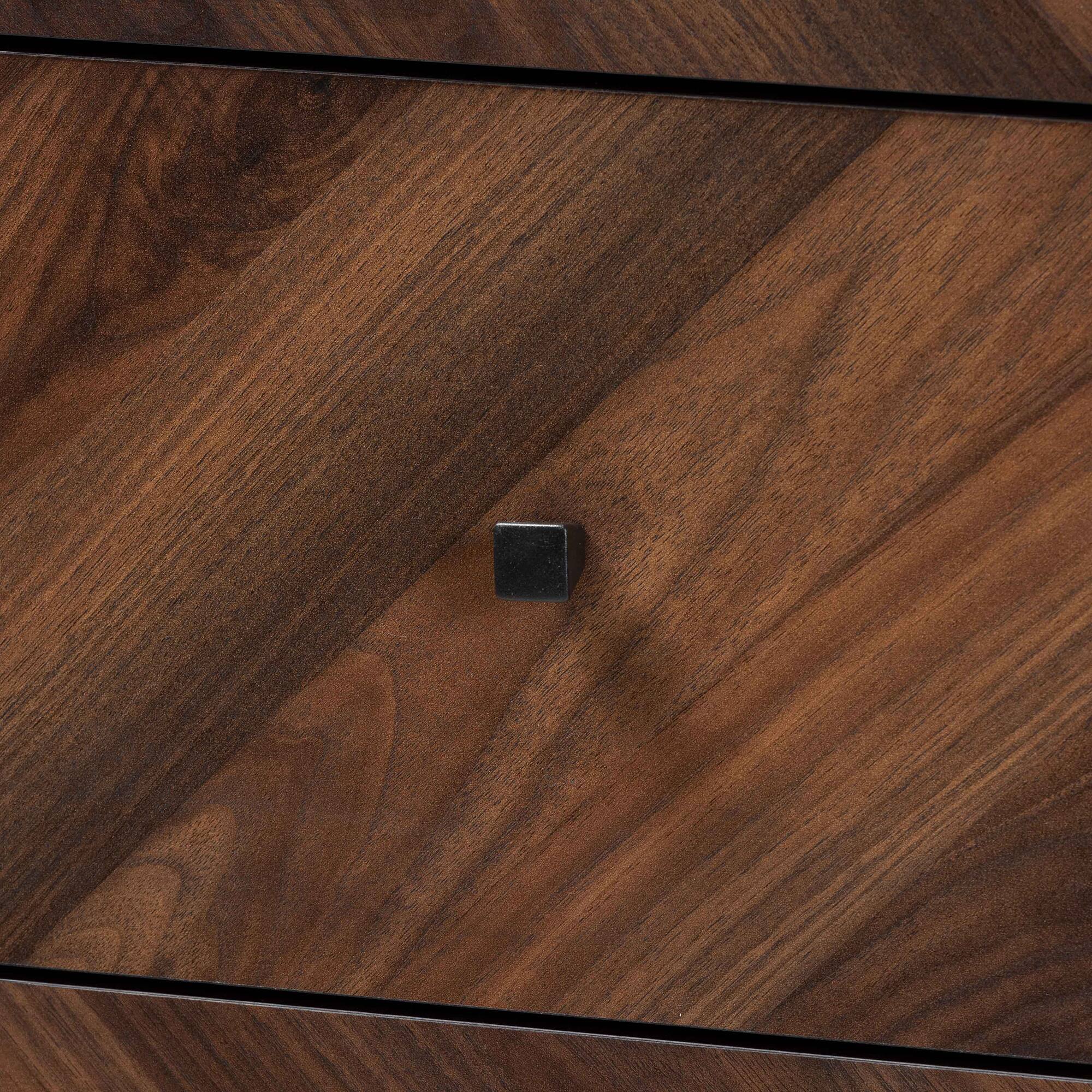 Alt View 1. Baxton Studio - Hartman Mid-Century Modern Finished Wood 5-Drawer Storage Chest - Walnut Brown.