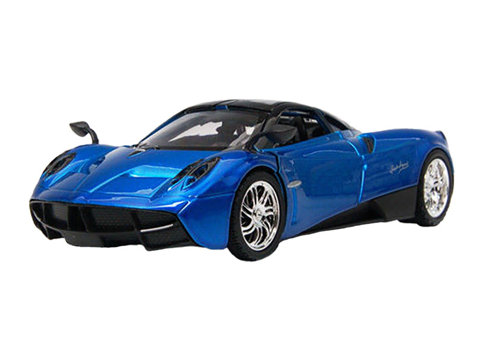 Angle. Motormax - Pagani Huayra Blue 1/24 Diecast Model Car by Motormax - Blue.