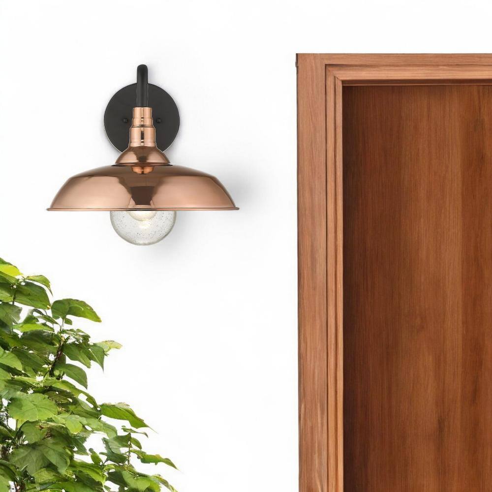 Angle. Hivvago - Hivvago Burry 1-Light Copper Wall Light - Copper.