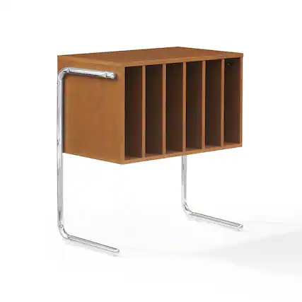 Front. Crosley Furniture - Lily Record Player Stand With Vinyl Storage - White.