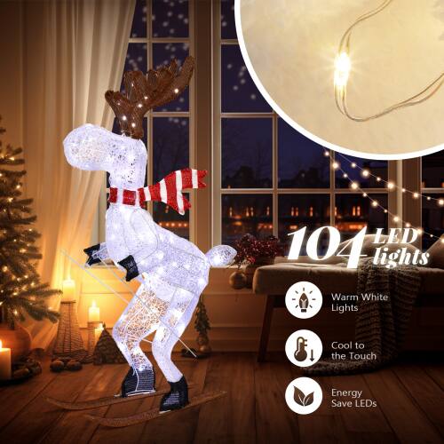 LED 104 lights  
Warm White Lights  
Cool to the Touch  
Energy Save LEDs