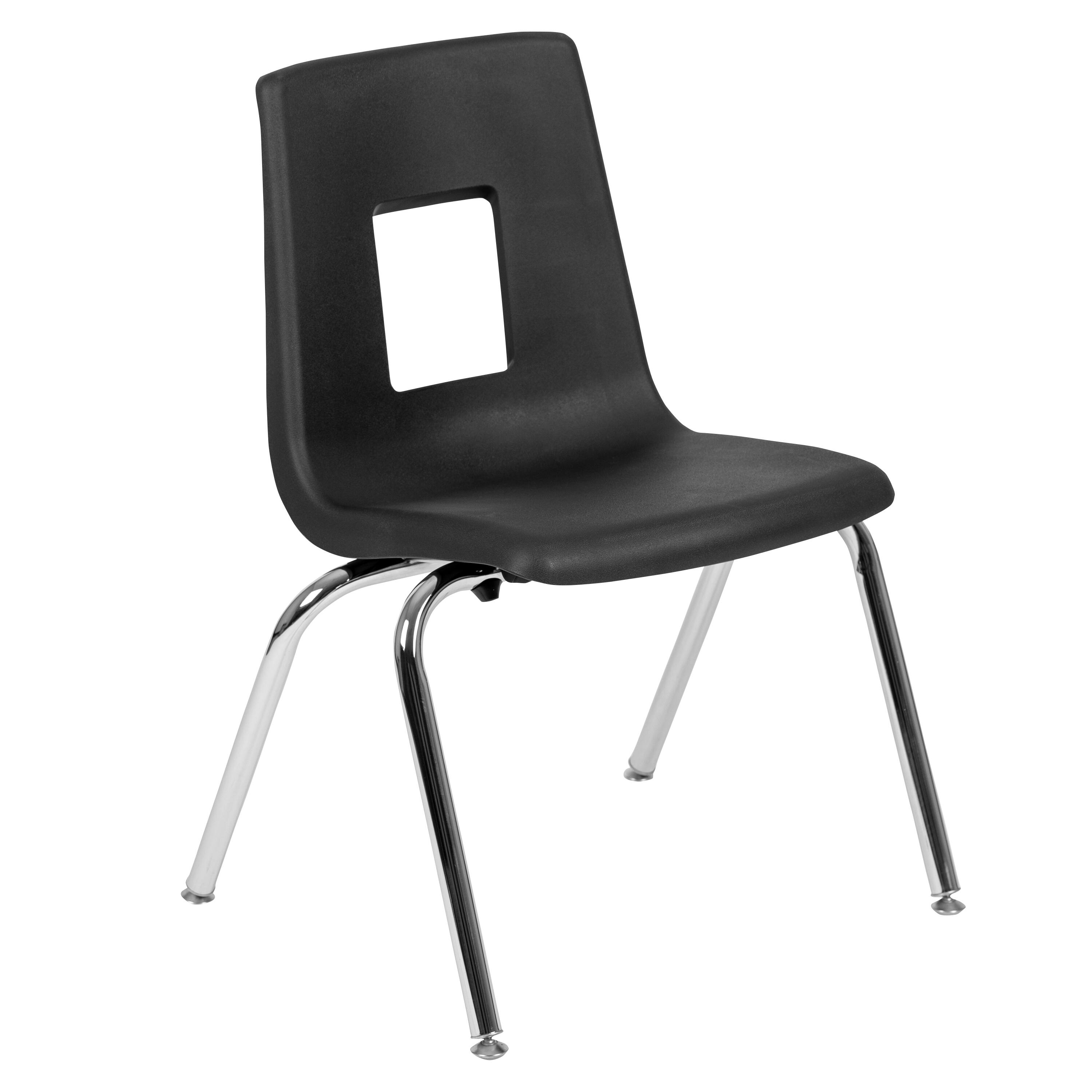 Alt View 10. Emma + Oliver - Mobile 47.5" Circle Wave Collaborative Laminate Activity Table Set with 16" Student Stack Chairs, Grey/Black - Grey.