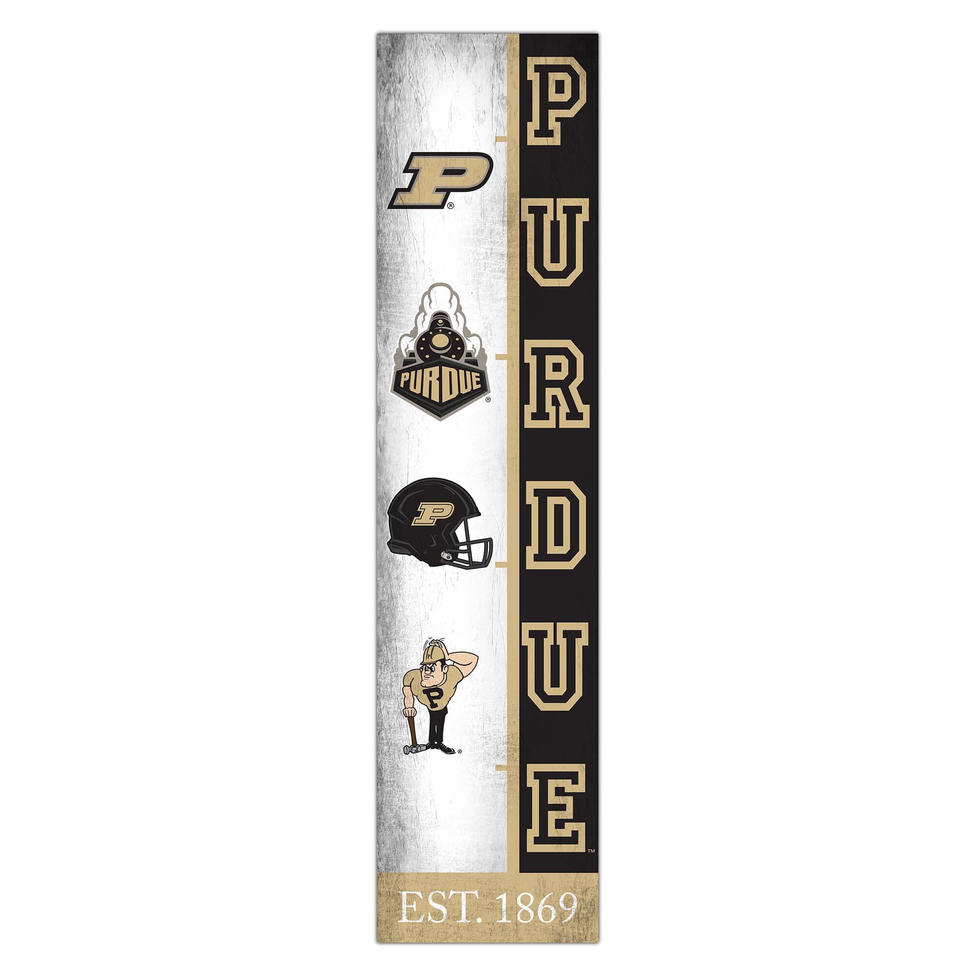 Fan Creations - Purdue Boilermakers 6" x 24" Progression Wood Sign - Multicolor